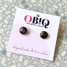 Load image into Gallery viewer, 'SMALL DOTS' - Black/ multi glitter (resin coated)