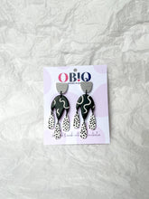 Load image into Gallery viewer, 'ZIGGY' - Trio Dangles Black/ White