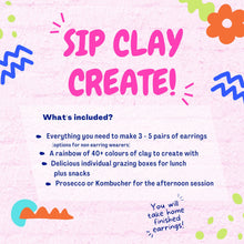 Load image into Gallery viewer, SIP CLAY CREATE! POLYMER CLAY STATEMENT EARRINGS WORKSHOPS
